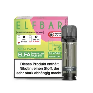 2x Elfbar ELFA Pod - Apple Peach 20mg/ml