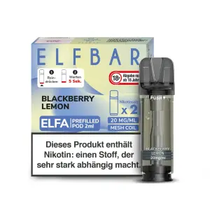 2x Elfbar ELFA Pod - Blackberry Lemon 20mg/ml