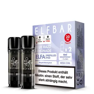 2x Elfbar ELFA Pod - Blue Razz Lemonade 20mg/ml