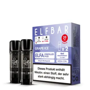 2x Elfbar ELFA Pod - Grape Ice 20mg/ml