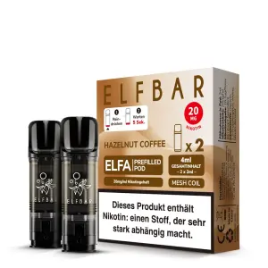 2x Elfbar ELFA Pod - Hazelnut Coffee 20mg/ml