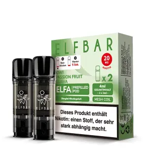 2x Elfbar ELFA Pod - Kiwi Passion Fruit Guava 20mg/ml