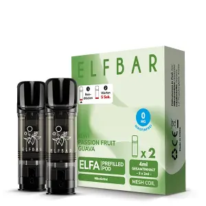2x Elfbar ELFA Pod - Kiwi Passion Fruit Guava 0 mg/ml
