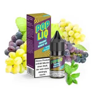 PopLiq - Traube Minze V2 - Nikotinsalz Liquid - 10ml 10mg/ml