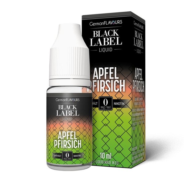 GermanFlavours Black Label - Apfel Pfirsich - E-Liquid - 10ml 0mg