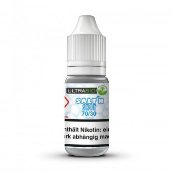Ultrabio Nikotinsalz Shot 70VG/30PG 10 ml 20 mg mit Banderole