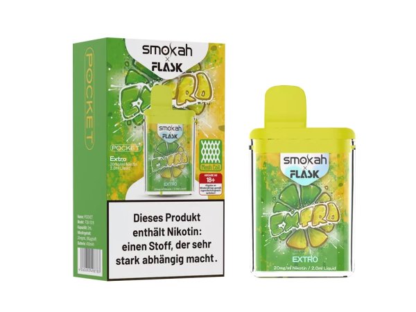 Smokah x Flask Pocket Einweg E-Zigarette Extro