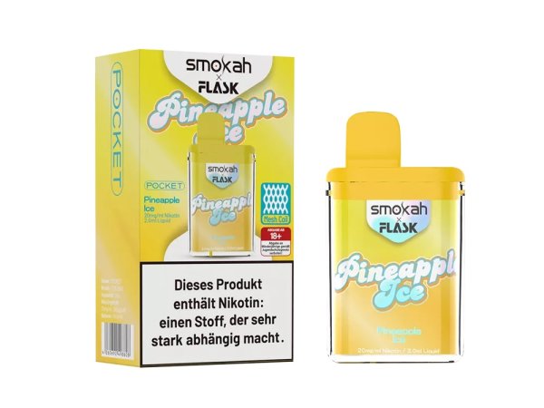 Smokah x Flask Pocket Einweg E-Zigarette Pineapple Ice
