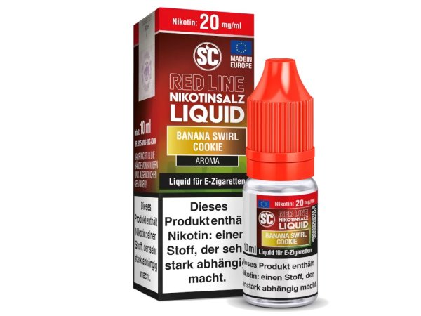 SC - Red Line - Banana Swirl Cookie - Nikotinsalz Liquid  10ml 10 mg/ml