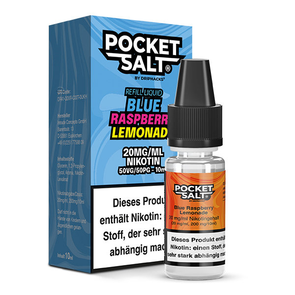 POCKET SALT Blue Raspberry Lemonade Nikotinsalz Liquid 10 ml
