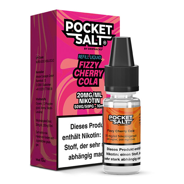 POCKET SALT Fizzy Cherry Cola Nikotinsalz Liquid 10 ml