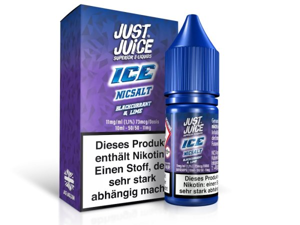 Just Juice - Blackcurrant & Lime Ice - Nikotinsalz Liquid